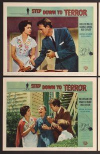 7g507 STEP DOWN TO TERROR 7 LCs '59 Colleen Miller, Charles Drake, a career of love and murder!