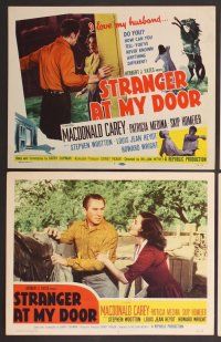 7g377 STRANGER AT MY DOOR 8 LCs '56 preacher MacDonald Carey, Patricia Medina, Skip Homeier!