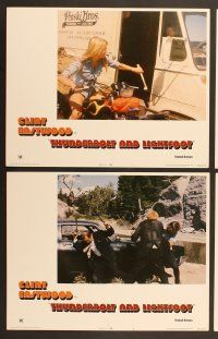 7g403 THUNDERBOLT & LIGHTFOOT 8 LCs '74 Clint Eastwood, Jeff Bridges, George Kennedy!
