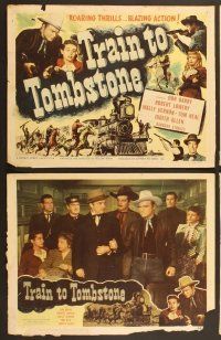 7g412 TRAIN TO TOMBSTONE 8 LCs '50 Don Barry, Robert Lowery, Tom Neal!