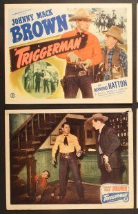 7g415 TRIGGERMAN 8 LCs '48 Johnny Mack Brown with revolver, Raymond Hatton!