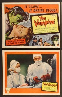 7g430 VAMPIRE 8 LCs '57 John Beal, it claws, it drains blood, art+scenes of monster & victim!
