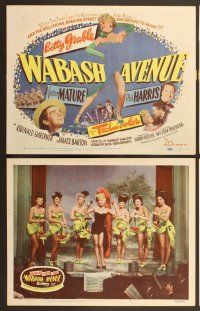 7g437 WABASH AVENUE 8 LCs '50 Betty Grable & Victor Mature, Phil Harris, Reginald Gardiner!