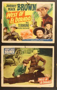 7g447 WEST OF EL DORADO 8 LCs '49 cowboy Johnny Mack Brown, Max Terhune!