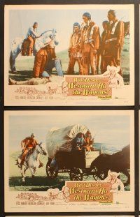 7g567 WESTWARD HO THE WAGONS 6 LCs '57 cowboy Fess Parker & Native American!