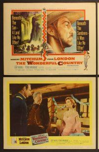 7g460 WONDERFUL COUNTRY 8 LCs '59 Texan Robert Mitchum in sombrero, Julie London!