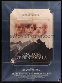 7h443 FIVE DAYS ONE SUMMER French 1p '82 Sean Connery, Zinnemann, cool mountain climbing image!