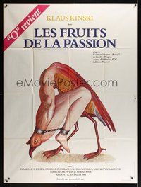 7h451 FRUITS OF PASSION French 1p '81 incredibly wild surreal artwork by Roland Topor!