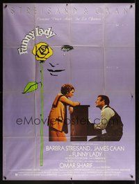 7h453 FUNNY LADY French 1p '75 Barbra Streisand watches James Caan play piano!