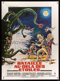 7h468 GREEN SLIME French 1p '68 classic sci-fi, different art of astronauts & monster by Marty!
