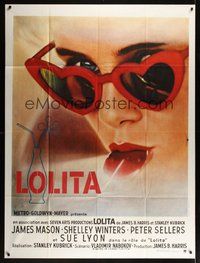 7h513 LOLITA French 1p R89 Stanley Kubrick, sexy Sue Lyon with heart sunglasses & lollipop!