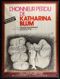 7h516 LOST HONOR OF KATHARINA BLUM French 1p '76 surreal art of giant hand & naked girl by Tim!