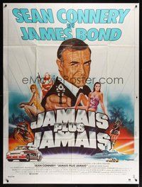 7h545 NEVER SAY NEVER AGAIN French 1p '83 art of Sean Connery as James Bond 007 by Landi!