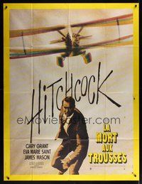 7h551 NORTH BY NORTHWEST French 1p R74 Cary Grant chased by cropduster, Alfred Hitchcock classic!
