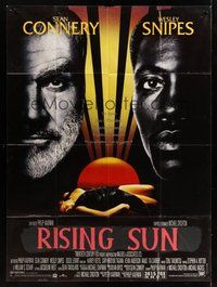 7h573 RISING SUN French 1p '93 image of dead girl between Sean Connery & Wesley Snipes!