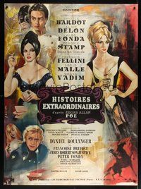 7h583 SPIRITS OF THE DEAD French 1p '69 Fellini, art of sexy Fonda & Bardot by Georges Allard