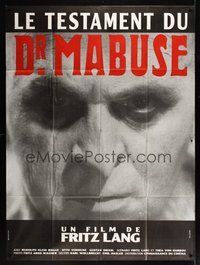 7h589 TESTAMENT OF DR. MABUSE French 1p R80s Fritz Lang's psychotic criminal genius!