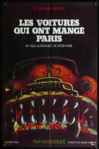 7h008 CARS THAT ATE PARIS French 30.75x46.5 '74 early Peter Weir, wild art of killer automobile!
