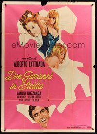 7h085 DON JUAN IN SICILY Italian 1p '67 Alberto Lattuada, art of sexy girls in Italy!