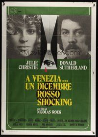 7h086 DON'T LOOK NOW green style Italian 1p '73 Julie Christie, Donald Sutherland, Nicolas Roeg