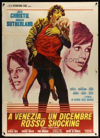 7h087 DON'T LOOK NOW red style Italian 1p '73 Julie Christie, Donald Sutherland, Roeg, art by Aller