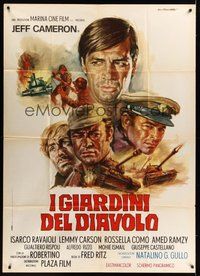 7h109 I GIARDINI DEL DIAVOLO Italian 1p '71 art of Jeff Cameron & top stars by Ezio Tarantelli!