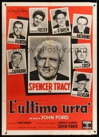 7h118 LAST HURRAH Italian 1p '58 John Ford, art of Spencer Tracy, portraits of 7 top cast members!