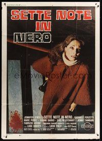 7h138 PSYCHIC Italian 1p '77 Lucio Fulci's 7 Note in Nero, different image of Jennifer O'Neill!