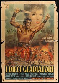 7h151 TEN GLADIATORS style B Italian 1p '63 Gianfranco Parolini's I Dieci Gladiatori, sword & sandal