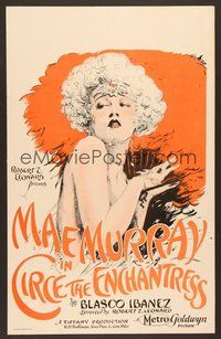 7h199 CIRCE THE ENCHANTRESS WC '24 great close stylized art of sexy barely-dressed Mae Murray!