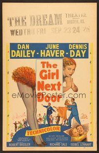 7h221 GIRL NEXT DOOR WC '53 Dan Dailey, sexy June Haver & Dennis Day!