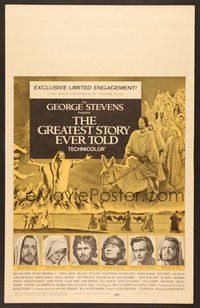 7h230 GREATEST STORY EVER TOLD WC '65 George Stevens, Max von Sydow as Jesus Christ!