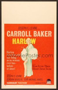7h233 HARLOW WC '65 full-length artwork of sexy Carroll Baker in the title role!