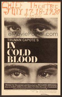 7h244 IN COLD BLOOD WC '67 Richard Brooks directed, Robert Blake, from the novel by Truman Capote!