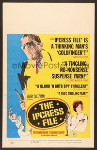 7h245 IPCRESS FILE WC '65 Michael Caine in the spy story of the century!