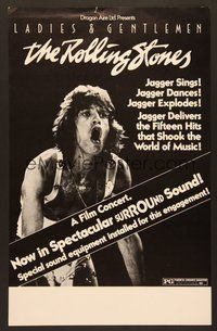 7h253 LADIES & GENTLEMEN THE ROLLING STONES WC '73 great c/u of rock & roll singer Mick Jagger!