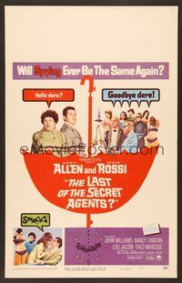 7h255 LAST OF THE SECRET AGENTS WC '66 Marty Allen & Steve Rossi tied up, Marty says Hello dere!