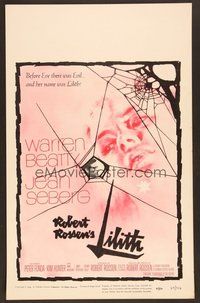 7h262 LILITH WC '64 Warren Beatty, before Eve, there was evil, and her name was Jean Seberg!