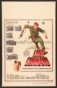 7h265 LOST COMMAND WC '66 Terpning art of commando Anthony Quinn in Algeria!