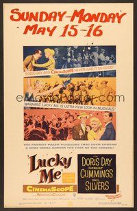 7h269 LUCKY ME WC '54 sexy Doris Day never had it so good, Robert Cummings, Phil Silvers