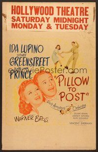 7h303 PILLOW TO POST WC '45 William Prince, Ida Lupino, plus Louis Armstrong playing his trumpet!