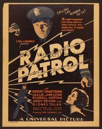 7h309 RADIO PATROL WC '32 cop Robert Armstrong is sent into instant action by radio command!