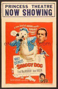 7h319 SHAGGY DOG WC '59 Disney, Fred MacMurray in the funniest sheep dog story ever told!