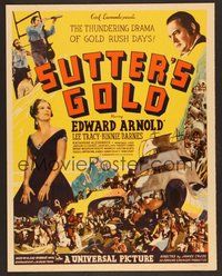 7h336 SUTTER'S GOLD WC '36 Edward Arnold & Binnie Barnes in the California Gold Rush!