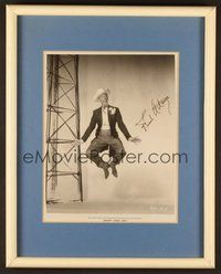 7j005 FRED ASTAIRE signed framed 8x10 still '55 leaping in cowboy boots from Daddy Long Legs!