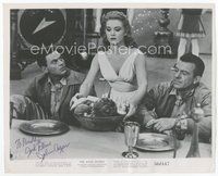 7j222 JOHN AGAR signed 8x10 REPRO still '90s with Cynthia Patrick & Hugh Beaumont from Mole People!