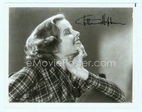 7j223 KATHARINE HEPBURN signed 8x10 REPRO still '80s great smiling profile portrait of the star!