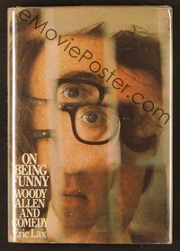 7j042 WOODY ALLEN signed book '75 on the book about him On Being Funny by Eric Lax!