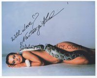 7j234 NASTASSJA KINSKI signed color 8x10 REPRO still '90s the iconic image of her nude with snake!