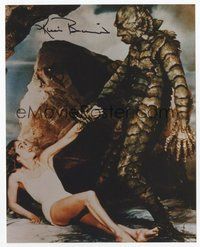 7j238 RICOU BROWNING signed color 8x10 REPRO still '00s as The Creature from the Black Lagoon!